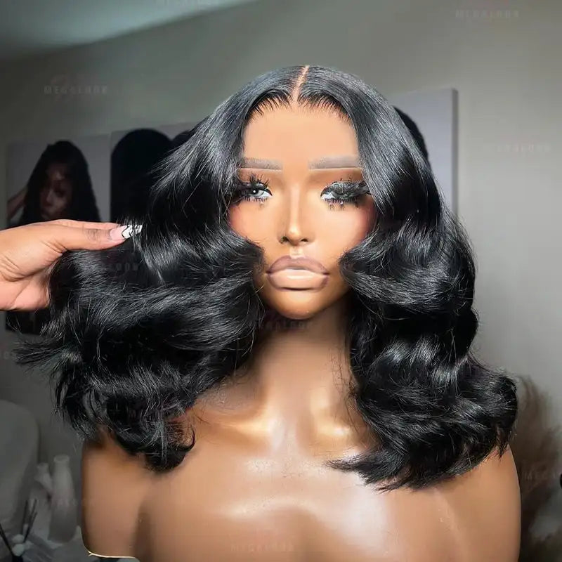 6x5 Body Wave Pre-cut Short Hair Glueless Wig