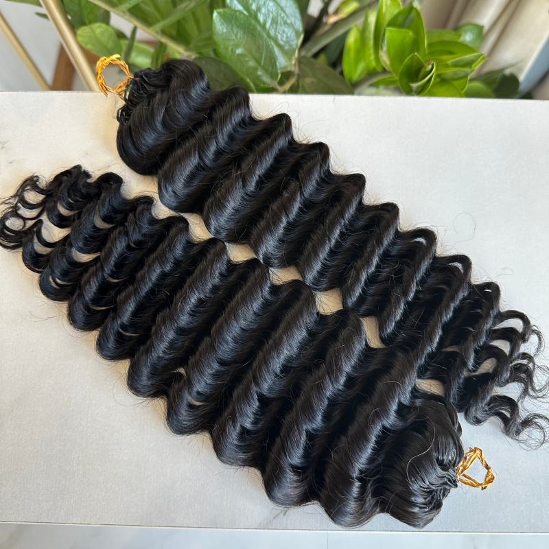 Deep Wave 100% Human Crochet Hair | 100 pieces