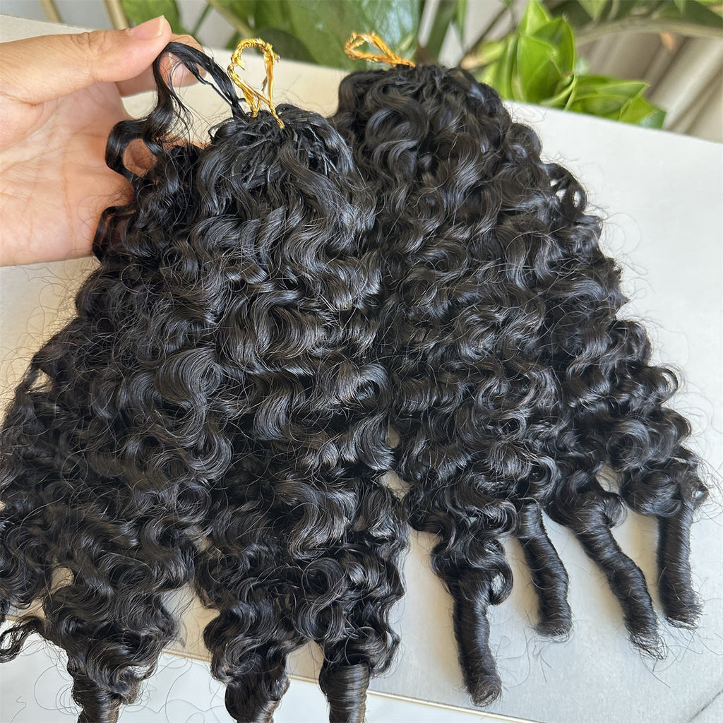 Burmese Curly 100% Human Crochet Hair  | 100 pieces