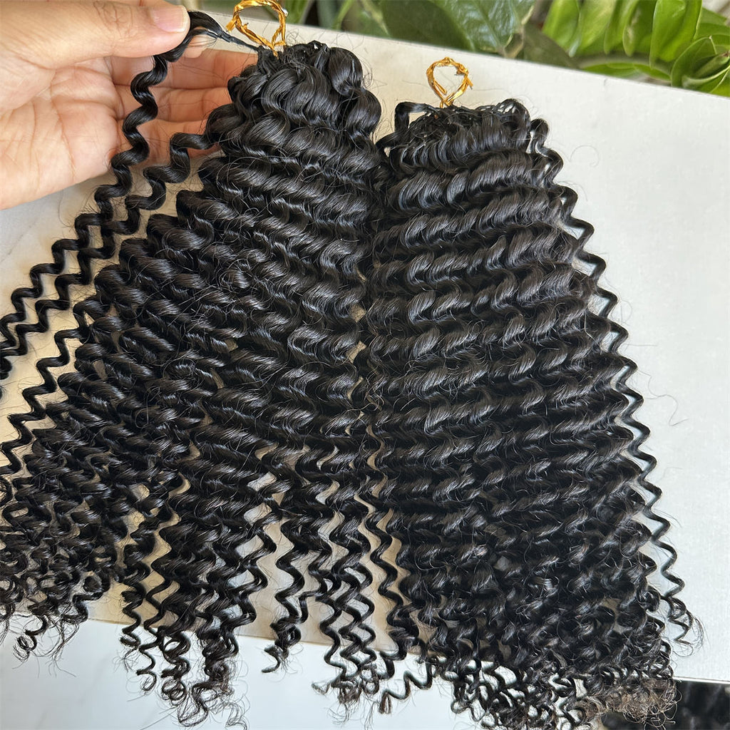 Jerry Curly 100% Human Crochet Hair  | 100 pieces
