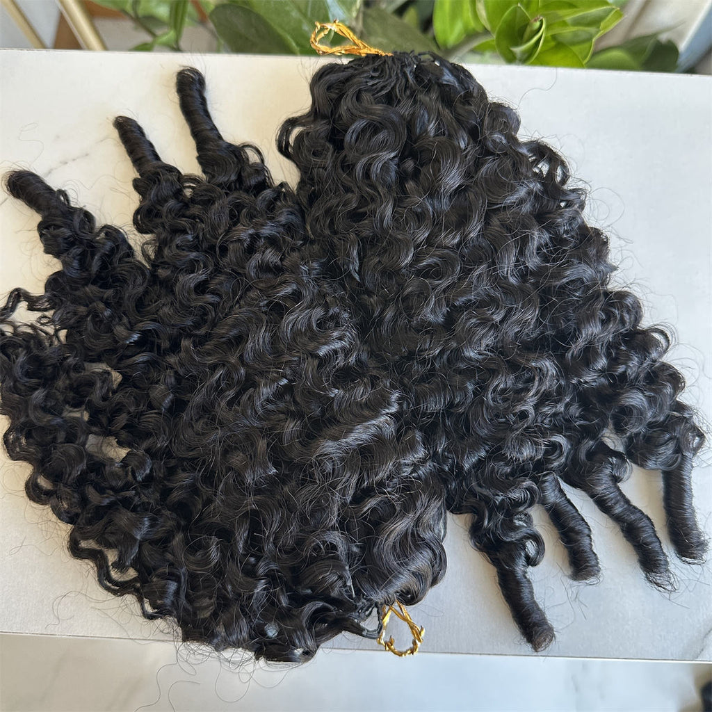 Burmese Curly 100% Human Crochet Hair  | 100 pieces