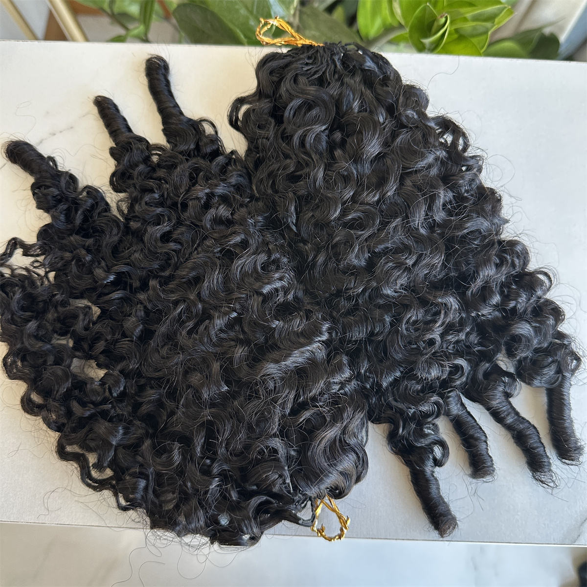 Burmese Curly 100% Human Crochet Hair  | 100 pieces